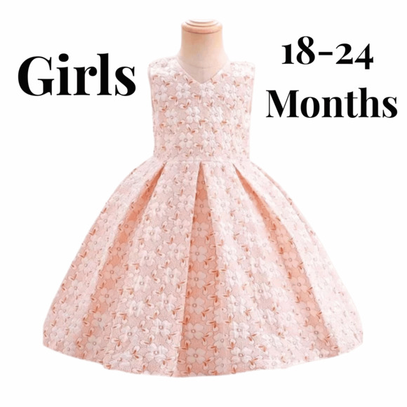 Easter Dress Girls 18-24 months formal flower girl party dresses floral - Picture 1 of 10